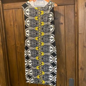 Cachet medium black and yellow dress